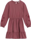 WE Fashion Meisjes seersucker jurk met embroideries