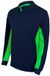 Velilla Polo met lange mouwen V5514 Marineblauw/Limoen XXL