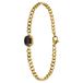 Lucardi Dames Stalen goldplated armband vintage zwart
