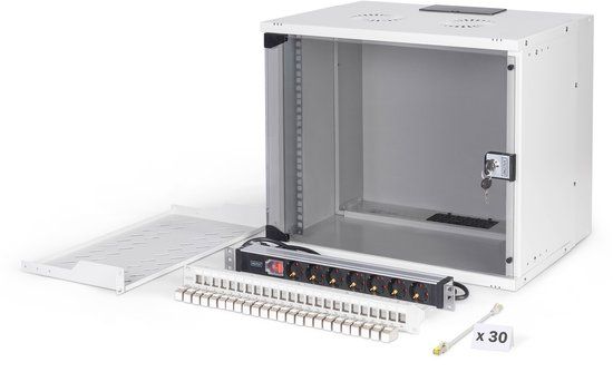 Digitus DN-49204-SET rack 9U Wandrek Grijs