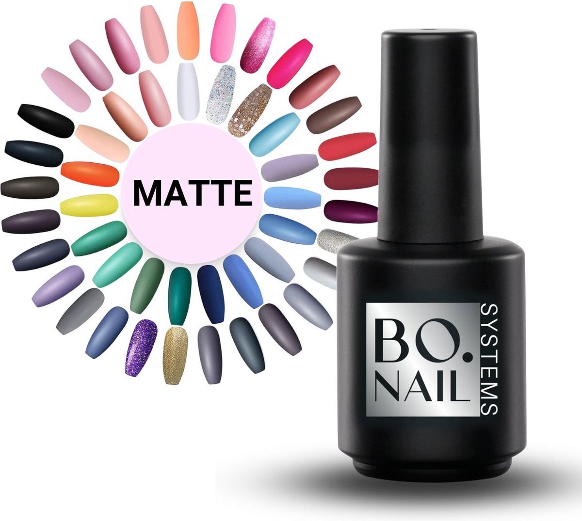 GUAPÀ Top Gel Mat | Matte Top Coat | Gel Nagels | Gellak | Gelpolish Nails | Gellak Transparant | Geschikt voor Acryl, Gel en Polygel nagels | 15ml Top Gel Matte