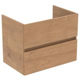 Ideal Standard Tiempo Wastafelonderbouwkast M. 2 Laden M. Softclose, Greeploos 70X44X55Cm Licht Eiken R0261Y8