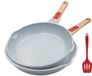 Unyqoos® Set de trois casseroles en céramique avec poignée amovible et conception résistante au four