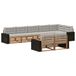 vidaXL Ensemble de canapés d'extérieur 8 pièces Naturel et gris clair