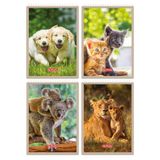 Herlitz® ringband A7 40 vellen geruite dieren