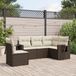 Maison Exclusive - Ensemble de jardin pour le jardin, composé de 5 pièces avec coussins, marron, en polyrotin