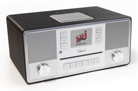 Aurora Persoonlijk Digitaal DAB+, FM, UKW Tafelradio 36W Bluetooth Zwart/Zilver
