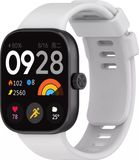Strap-it Siliconen bandje met druksluiting - Lichtgrijs