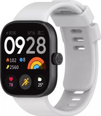 Strap-it Bracelet en silicone avec fermeture à pression - Gris clair