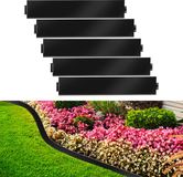 Merkloos Gazonrand Metaal - Perkrand Tuin - Tuinranden Maken - Verzinkt Plaatstaal - 45 meter 18 cm - Zwart