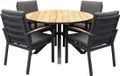 AVH-Collectie Quincy Costa Rica dining tuinset 120x75cm rond 5-delig antraciet