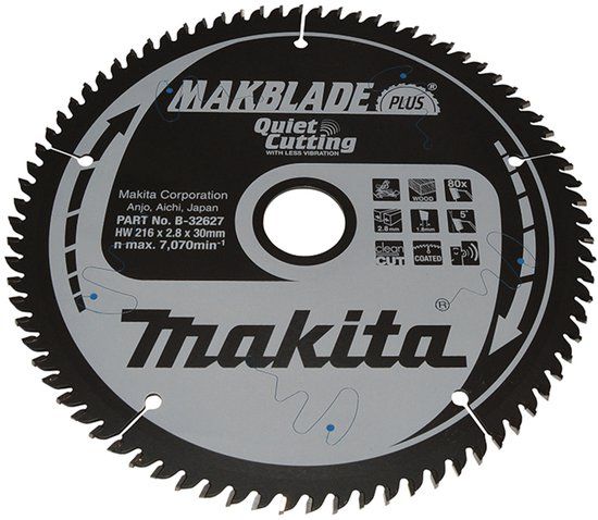 Makita MAKBLADE+ zaagblad 216x30x80Z - B-32627