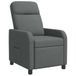 vidaXL Recliner Donkergrijs Stof