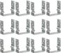 vidaXL Grondankers - 12 stuks - 14x6x15 cm - Gegalvaniseerd staal - Zilverkleurig