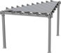 Sojag Lima - Pergola triangulaire 293x293 cm avec auvent - Gris clair