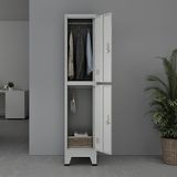 en.casa Lockerkast Joroinen 180x38x45 cm staal met 2 deuren grijs