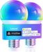 Linkind Matter Smart RGBTW Lamp, E27 Smart Bulb, 9W, 806lm, Muziek Sync, Werkt met Apple Home/Siri/Google Home/Alexa/SmartThings, 2 Pack