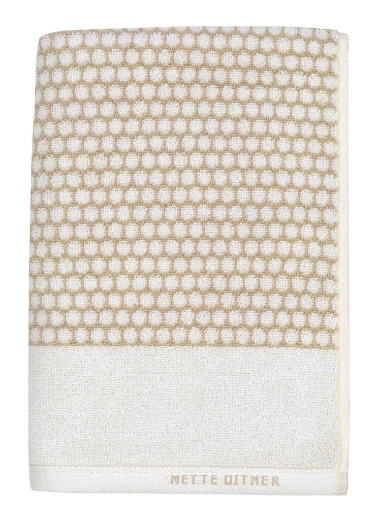 Mette Ditmer Grid badhanddoek - 50 x 100 cm - Beige