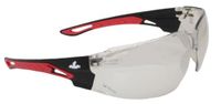 MCR Safety Veiligheidsbril, zennen, zwart-rode veiligheidsbril, getinte uv-lens, bescherming tegen werk, 1 stuk