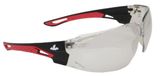 MCR Safety Veiligheidsbril, zennen, zwart-rode veiligheidsbril, getinte uv-lens, bescherming tegen werk, 1 stuk