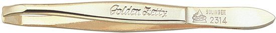 Erbe Solingen Pincet Verguld gebogen 8CM Goud
