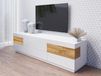 SILAC Meuble tv-hifi 6 tiroirs blanc/chêne wotan