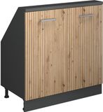 Vicco R-Line Keukenkast voor schuine wand – 80 cm met 2 deuren Artisanaal eiken/antraciet