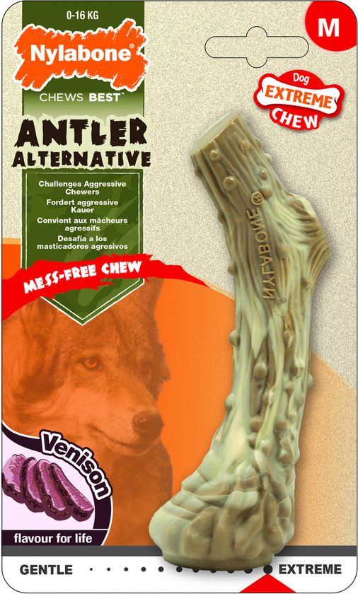 Nylabone Dura Chew Nylon Antler - Medium - Multi