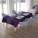 Bonamaison Tafelkleed, Anti-Mold, Sneldrogend, Waterdicht, 100% Polyester Tafellaken, Paars, zwart, 140 x 200 Cm