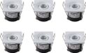 BES LED Veranda Spot Verlichting 6 Pack - Inbouw Vierkant 1W - Natuurlijk Wit 4200K - Mat Wit Aluminium - 40mm