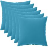 vidaXL - Kussensloop - 6 stuks - HEERLEN - Lichtblauw - 40 x 40 cm - Polyester