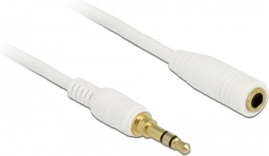 Delock 3.5mm Jack Stereo Audio Extension Cable - 2m - White