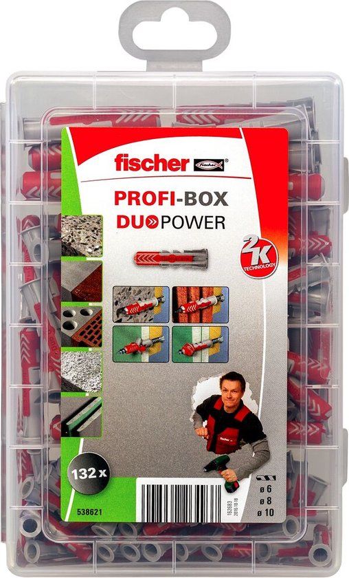 fischer Profi-Box DuoPower pluggenset - 132 delig
