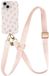 AVY Hoesje Met Telefoonkoord | Geschikt voor Apple iPhone 15 | Compatibel met MagSafe | Hard Shell Back Cover | Stijlvol Bijpassend Koord 130CM | Cupid Blush | Roze