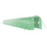 vidaXL Tuinkas met stalen frame, groen, 48 m², 24x2x2 meter