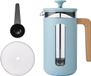 La Cafetière Pisa Cafetière - Borosilicaatglas - RVS - Houten Handvat - Hemelsblauw - 8 Kops - 1L