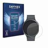 Savvies 3 Stuks Screenprotector Glas Transparant voor Samsung Galaxy Watch 8 / 9 (44 mm)