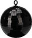 Décoration de Noël boule disco - 1x - noir - 15 cm - plastique