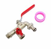 AWTOOLS AW61485 - Robinet extérieur - Double - Laiton - Nickel