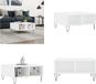 vidaXL Salontafel 60x60x30 cm bewerkt hout wit