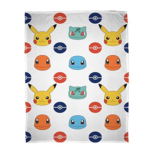 Pokemon Officiële Fleece Throw | Super zachte deken, Badges Design Slaapkamer Range, Multicolor (Fleece Deken)