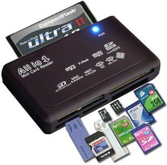 SVH Company All In One USB 2.0 Geheugenkaartlezer CF/MS/TF/M2/ micro SD Kaartlezer - Memory Card Kaart Reader - PC & Mac