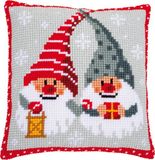 Vervaco Kruissteekkussen kit Kerstkabouters