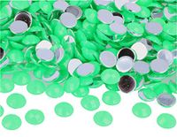 Decoratieve edelstenen, acryl, cirkel, neongroen, 10 mm. 2000 stuks.