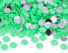 Decoratieve edelstenen, acryl, cirkel, neongroen, 10 mm. 2000 stuks.
