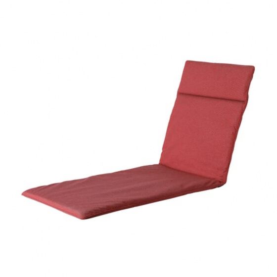 Madison ligbedkussen 190 x 60 x 7 cm katoen rood