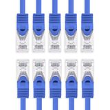 1aTTack.de CAT7 LAN Netwerkkabel 10x 3.0m RJ45 10Gbps S/FTP - Blauw