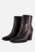 Linea Zeta Enkellaarzen Croco Met Hak bruin Leer