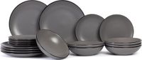 Cosy & Trendy Serviesset Speckle – Grijs – 18-delig / 6 Personen