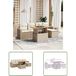 Vidaxl Canapé avec accoudoirs - Salon de jardin avec coussins 6 pcs beige résine tressée - Canapé extérieur avec coussins